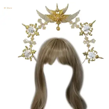 Crown САМ Материал лента за глава САМ Диадема в бароковата Корона на haloHeadband