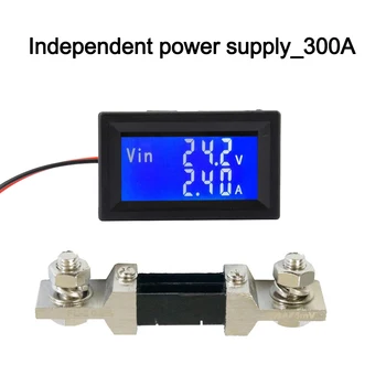 DC5-30V/0-100 В 0-300A LCD дисплей на Цифров Волтметър Амперметър Напрежение, Ток, Волтметър Измерване на Температурата Детектор С Шунтом