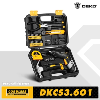 DEKO DKCS3.6O1 Безжична Електрическа Отвертка, с акумулаторна батерия, Отвертка, с Въртяща се Дръжка, led фенерче, електрически инструменти