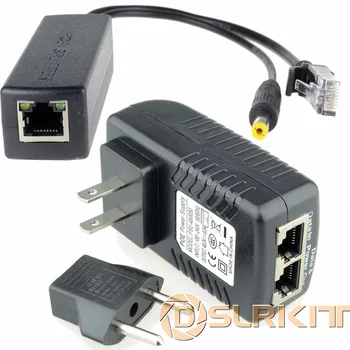 DSLRKIT Power Over Ethernet-PoE Kit (инжектор 48 + активен сплитер 12 В) за IP-камера AP