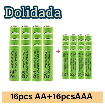 Dolidada Нов 1.2 AA 3800 mah + 1.2 AAA 3000 mah Алкална 1,2 В Ni-Mh Aa Акумулаторна Батерия За Часовници, играчки, батерии камери