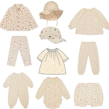 EnkeliBB KS 2023, нови комплекти дрехи с шарките на сърцето, пролетно-летни дрехи за момичета, марка дрехи за деца