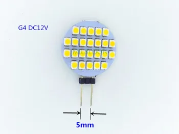 G4 LED DC12V 3528-24SMD плосък крушка 180 градуса светещ кристален полилей източник на светлина G4 дискова лампа крехка LED G4