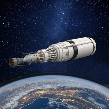 Gobricks MOC Saturn V Мащаб 1:110 Многократна употреба на Ядрени Совалки Комплект Строителни Блокове на Космически Спътник за Изследователски Кораб Тухли Играчки