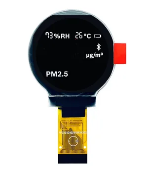 IPS 1,18 инча 24PIN Бяло/Жълто/синьо Кръг OLED екран SSD1327 Drive IC 128*128 SPI/I2C/Паралелен интерфейс