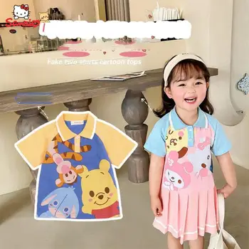Kawaii Mymelody плиссированное рокля, риза с Мечо Поро, тениска с изображение, аниме, Sanrio Melody, студентски пола, рокля в опрятном стил за момичета, подарък