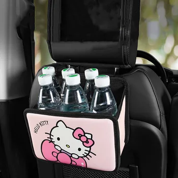 Kawaii Sanrio Автомобилни Аксесоари, Чанта За Съхранение Здравей Kittys Аксесоари Сладък Карикатура Чанта За Облегалката На Седалката Органайзер, Подарък За Момичета