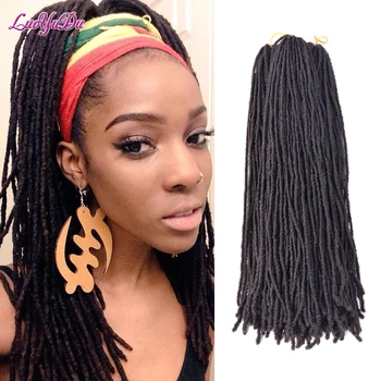 LUOYUDU Sister Locks Расти Афро Вязаная Spit Синтетичен Тъкане на Косата Изкуствени Къдрици Възли Коса За Африкански Жени