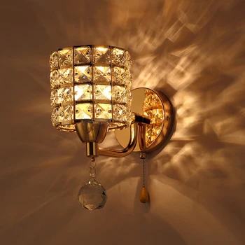 Led кристална стена лампа Модерните стенни осветителни Тела За Дома Wandlamp халба бира За Антре Спални, Коридор Лампа За Четене Лампа Блясък