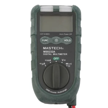 Mastech MS8232A Мини Цифров LCD Мултицет Автоматичен Обхват на DMM Тест за Непрекъснатост на Диода Бесконтактное Откриване на Индукция на Променливо Напрежение