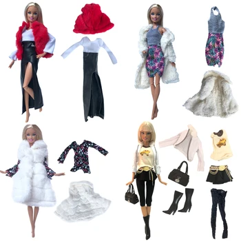 NK 1 комплект, рокля на принцеса 30 см, най-модерните дрехи, Поли, Дрехи ръчна изработка на кукли Барби, аксесоари, подаръци, детски играчки 267A JJ