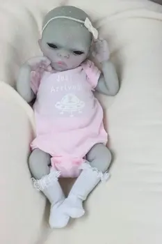 NPK 14-инчов кукла Alien Reborn Baby, готова кукла на Konstantin, Размер Premie, висококачествено 3D боя, са подбрани художествена кукла