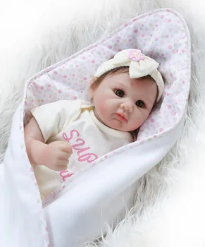 NPK нов, 50 см силикон Bebes Reborn Baby Ръчно изработени Живи новородени кукли тяло със сладък дрехи кукла Подарък за момичета, Детски другари игри