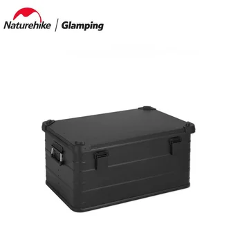Naturehike, нова кутия за съхранение на къмпинг от алуминиева сплав, Отворен шкаф за съхранение на оборудване с Голям капацитет, Кутия за съхранение на багажника на колата