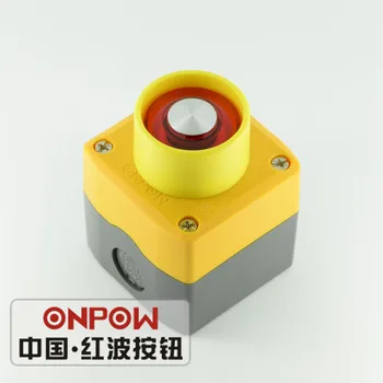 ONPOW 500V 10A 1NO1NC Незабавен Грибовидный бутон превключвател Станционной кутии с Жълт цвят (BXA-22/1 /Y + LAS0-K-11MA/ R + T24A)