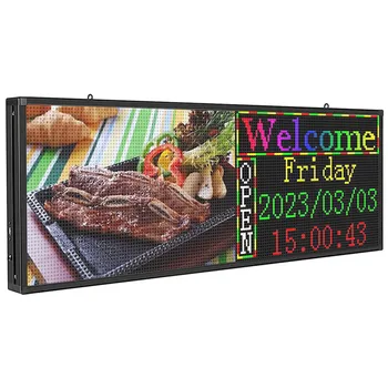 P5 1000X360mm Вътрешна цветни led дисплеи превъртане на текст Led екран USB Програмируеми реклама на магазин за Led матрица знак