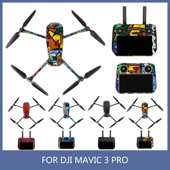 PVC Стикер за DJI Mavic 3 Pro Водоустойчив прахозащитен етикети на корпус на дрона за RC/RC Pro Аксесоари