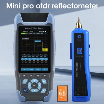 Pro mini OTDR Оптичен Рефлектометр с 9 Функции VFL OLS OPM Карта Събития 22/24 гб за 64-километров Оптичен кабел Ethernet Тестер