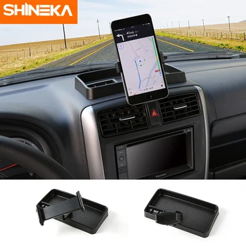 SHINEKA Универсална Автоматична Поставка За Мобилен Телефон iPad Притежателя на Мобилен телефона на 360 Градуса с ABS Кутия За Съхранение на GPS, За Suzuki Jimny 2007+