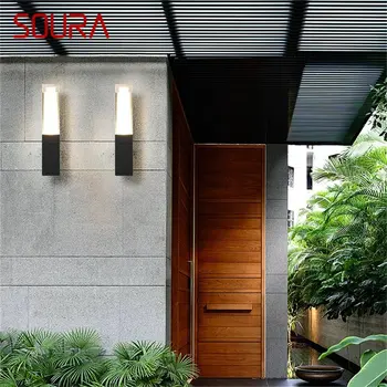SOURA уличен тела-аплици Водоустойчива IP65 led модерен стенен лампа Творчески декоративен двор, градина, веранда, тераси.