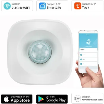 Sasha WiFi Smart PIR Сензор за детекция на движение Сензор за сот Smart Life App Control Поддръжка Алекса Google Home