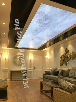 Shengxi 18 3D50 черно-бял филм за тягови тавана с фонова печат за декорация на дома