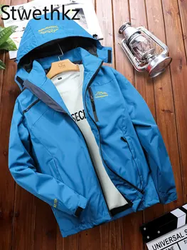 Stwethkz/ туризъм яке Оверсайз, женски демисезонное коварен дышащее палто, водоустойчив ветрозащитная топло ветровка за спорт на открито