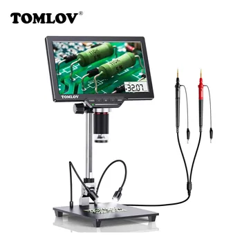 TOMLOV DM201M Дигитален Микроскоп с мултицет, не са за Запояване, HDMI, USB Микроскоп, за Ремонт на Електроника 7 