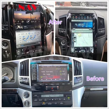 Tesla Стил Android 9,0 Авто Радио Мултимедиен Плейър GPS Navi Главното Устройство За TOYOTA Land Cruiser LC200 2008-2015 Вграден Carplay