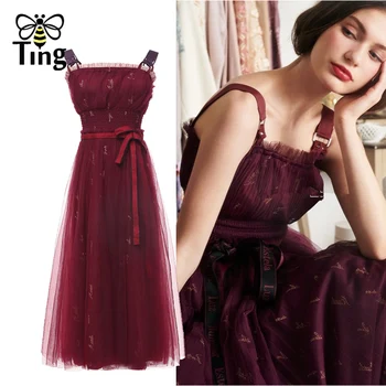 Tingfly, дизайнерско вечерна рокля трапецовидна форма за сладък момиче, лятна рокля с висока талия, винтажное ежедневното рокля midi, дълга рокля от окото