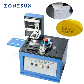 ZONESUN Автоматично блокнотный принтер Електрическа взривяване на печатна машина, с дата за затваряне на бутилки, печатащата ЛОГОТО на метална стъкло, Машина за кодиране