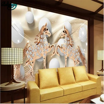 beibehang 3D Релефни орнаменти Пегас ТЕЛЕВИЗИЯ на Фона на поръчка Тапети за хола спални рисувани Стенни