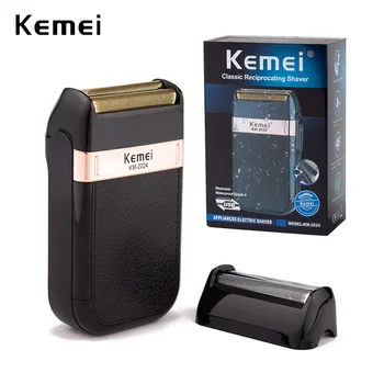 kemei 3D самобръсначка електрическа самобръсначка за мъже, бръснеща машина за грижа за лицето, тример за коса, акумулаторна плаващ самобръсначка за оформяне на брада, USB зареждане