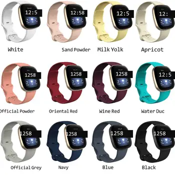 uhgbsd Каишка за часовници, аксесоари за гривна, каишка за смарт часа Fitbit Versa3, силикон каишка от TPU, въжета