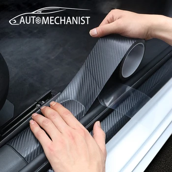 Автомобилна стикер от въглеродни влакна, предпазни ленти за ръбове врати, защитна лента за страничните огледала, защитна лента от надраскване, водоустойчив филм за украса на колата