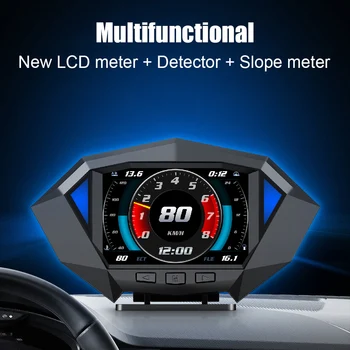Автомобилният цифров скоростомер OBD2 GPS двухсистемный измерител на наклона P1 Кола дисплей HUD-Head Up Display Измерител на наклона