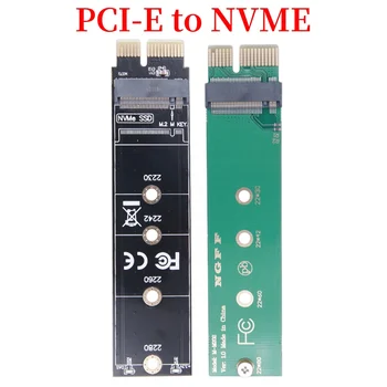 Адаптер, PCIE за M2 NVMe SSD M2 PCIE X1 Raiser PCI-E Конектор PCI Express M Key Поддържа 2230 2242 2260 2280 М 2 SSD с пълна скорост