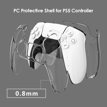 Аксесоари за електронни машини Прозрачен капак PC ултра-защитен калъф за PS5 Контролер за PS5 DualSense