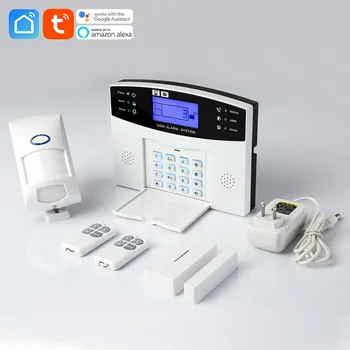 Аларма-Домашна охранителна система Безжична GSM аларма Сим-карта за банката, домашна болница, интелигентен глас с честота 433/315 Mhz