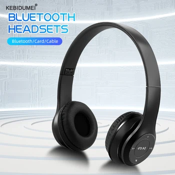 Безжични слушалки Bluetooth 5.0, слушалки с жак 3,5 мм, слушалки с Функция складного за намаляване на шума, Подкрепа TF карта, за iPhone Huawei, Xiaomi