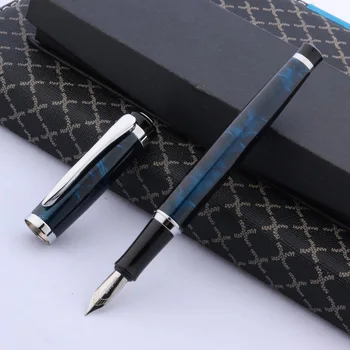 Бизнес-писалка Baoer 508, класически сини сребърни канцеларски материали, ученически пособия, Нови Дръжки Metak