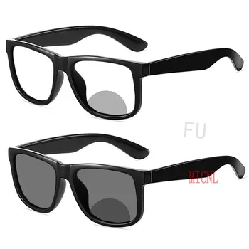 Бифокални очила Мъжки слънчеви фотохромичните очила за спорт на открито с регулируем зрението, повишаване на далекогледство слънчеви очила FML