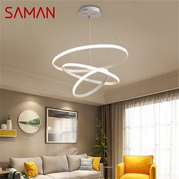 Висящи лампи SAMAN Nordic, кръгла съвременна led крушка, творчески лампа за декорация на дома