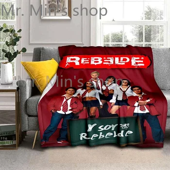 Горещо надувательство по поръчка с лого, отпечатани за RBD rebelde и Шакира, сублимационное флисовое пътното одеяло за пътуване