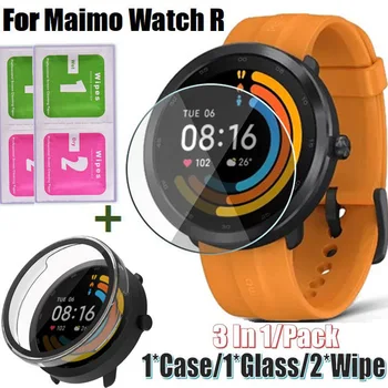 Гривна калъф за часа рамка за Maimo Watch R Band Bezel екран стъклена филм PC Shell защитен калъф за Maimo Watch R Repalcement