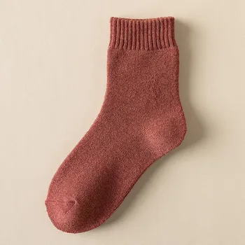 Дамски чорапи, обикновена, сгъстено, със средна дължина, зимни чорапи за жените, удобни, висококачествени чорапи за йога на глезените