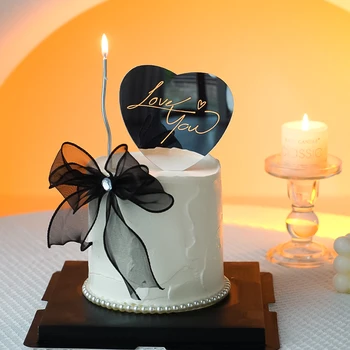 Ден на Свети Валентин рожден Ден, Любов Отразяващо огледало на Свещ Украса за торта Признаване на Известната двойка Шик принадлежности за печене