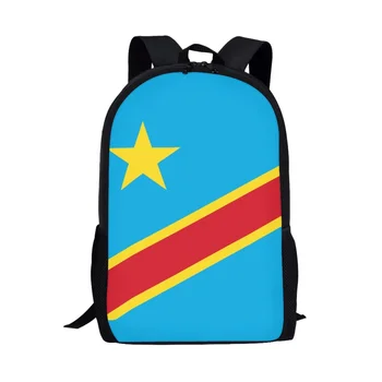 Детска раница с Флага на Република Конго, Дизайнерски Модерни Детски Училищни Чанти Голям Капацитет За Момчета И Момичета, Чанти и калъфи за Книги Mochila Infantil