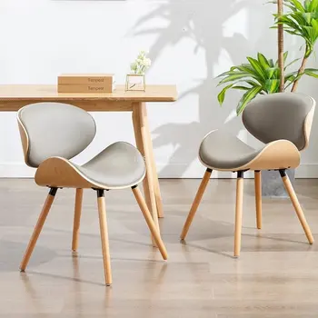 Дизайнерски трапезни столове в скандинавски стил, модерни кожени сгъваеми трапезни столове, Луксозна ергономична кухненски мебели Cadeiras De Jantar