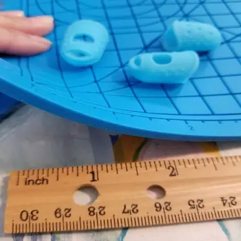 Дръжка за 3D печат, силикон дизайн на подложка с 2 протекторами за пръсти, инструменти за рисуване, силиконово килимче за рисуване за деца и възрастни